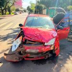 Imagem relativa a Viatura da GM se envolve em acidente durante perseguição a motociclista em Foz do Iguaçu