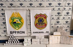 BPFRON e Polícia Federal apreendem mais de mil ampolas de medicamentos em ônibus na BR-277