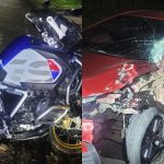 Motociclista e passageira ficam feridos em colisão frontal na BR-376 em Ortigueira Imagem relativa a Motociclista e passageira ficam feridos em colisão frontal na BR-376 em Ortigueira