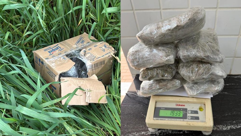 Após caçada policial, caixa arremessada de carro é localizada com droga Imagem referente a Após caçada policial, caixa arremessada de carro é localizada com droga