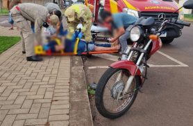 Motociclista fica ferido em acidente de trânsito no Parque São Paulo