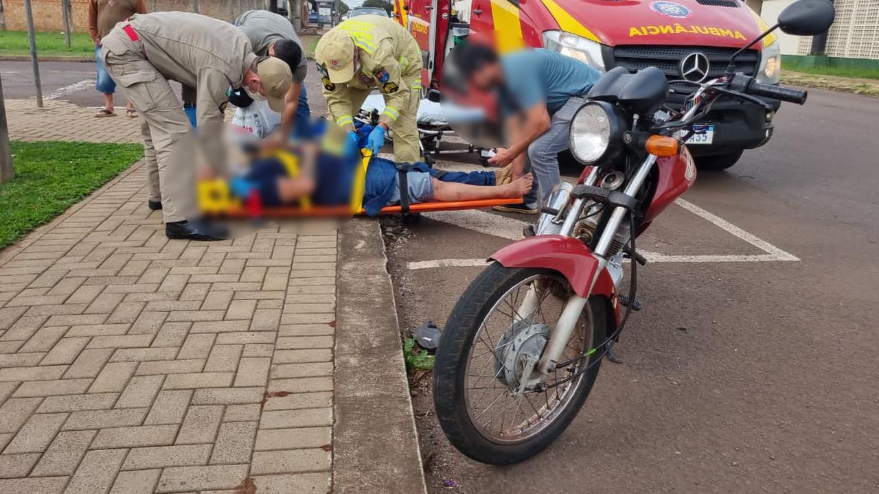 Motociclista fica ferido em acidente de trânsito no Parque São Paulo