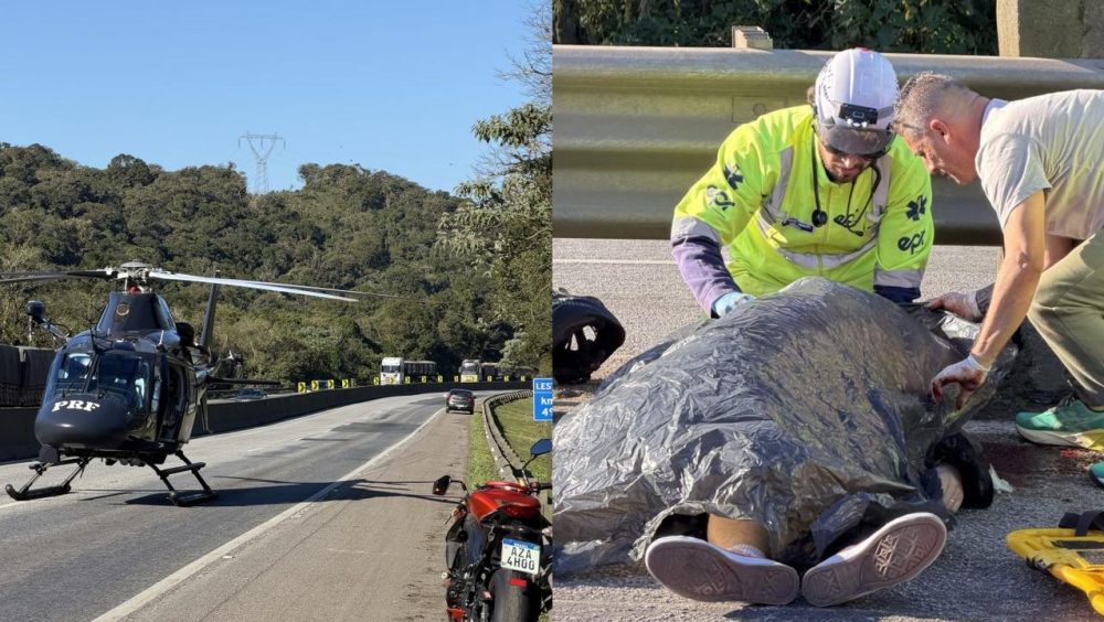 Motociclista morre após bater em carro na BR-277 em Morretes; vítima é identificada Imagem referente a Motociclista morre após bater em carro na BR-277 em Morretes; vítima é identificada