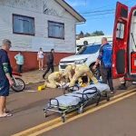 Imagem relativa a Homem fica ferido ao ser atropelado por caminhonete em Marmeleiro