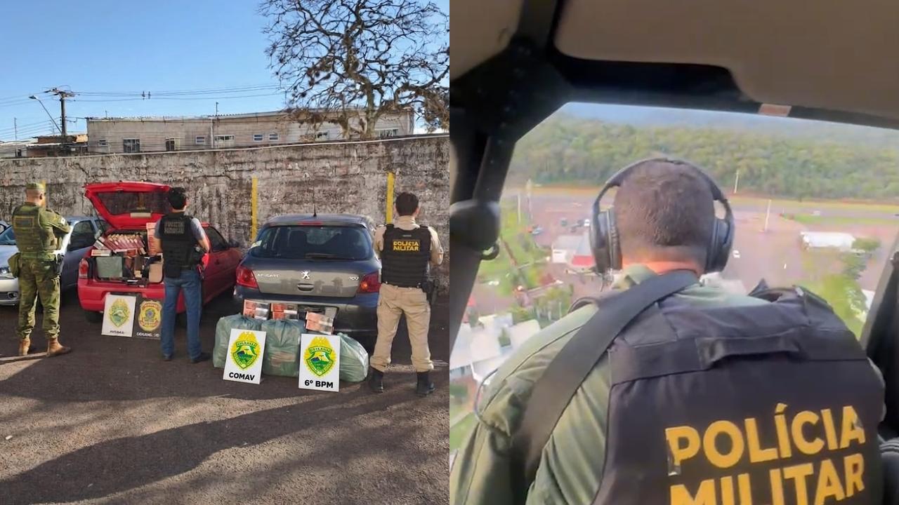 Operação apreende cigarros contrabandeados na BR-277, em Santa Tereza do Oeste