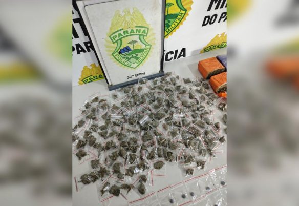 PM apreende mais de 1,3 kg de drogas no Jardim São Jorge em Londrina