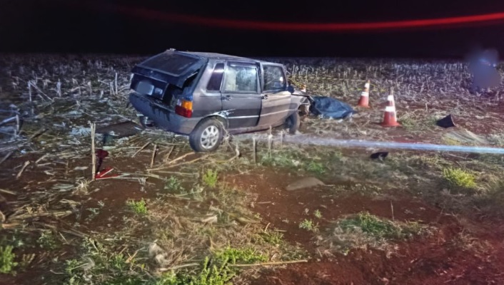Motorista de Fiat Uno morre em colisão com Vectra na BR-163, em Toledo Imagem referente a Motorista de Fiat Uno morre em colisão com Vectra na BR-163, em Toledo