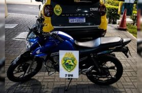 Motociclista ultrapassa viatura da PM em alta velocidade e tem moto apreendida no Jardim Floresta