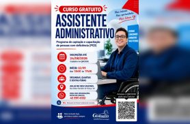 Curso gratuito de assistente administrativo para PCD está com inscrições abertas em Cascavel