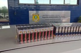 Caminhonete com cigarros contrabandeados é apreendida após perseguição na BR-163