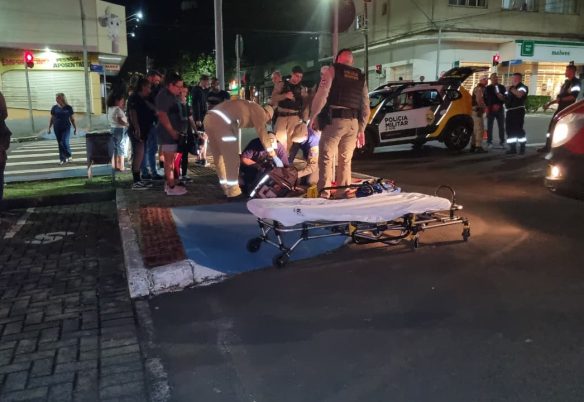 Siate é acionado para atender acidente de trânsito na Av. Brasil esquina com Rua Visconde de Guarapuava