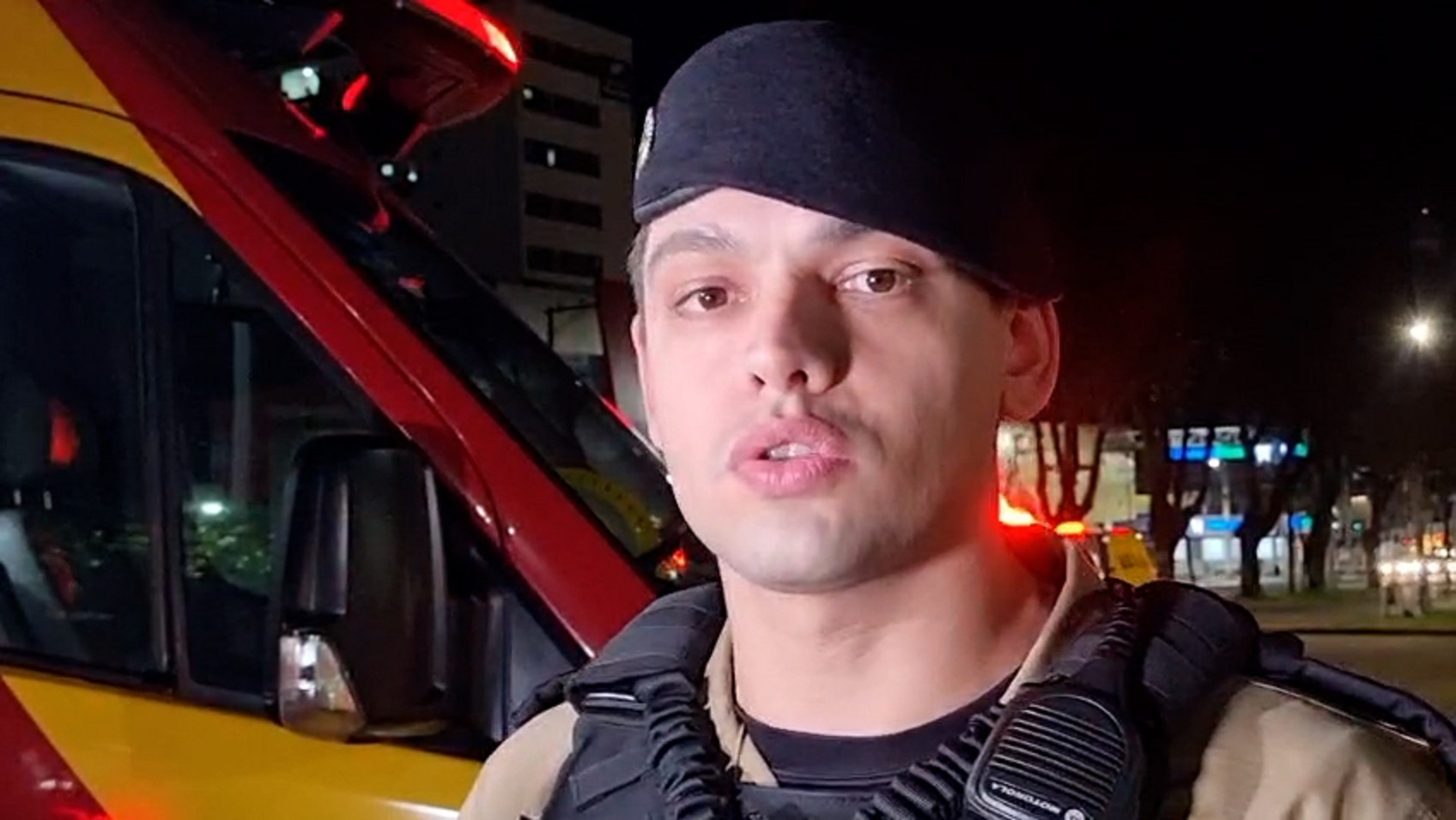“A moto estava em uma velocidade muito alta”, diz tenente sobre grave acidente no Centro de Cascavel