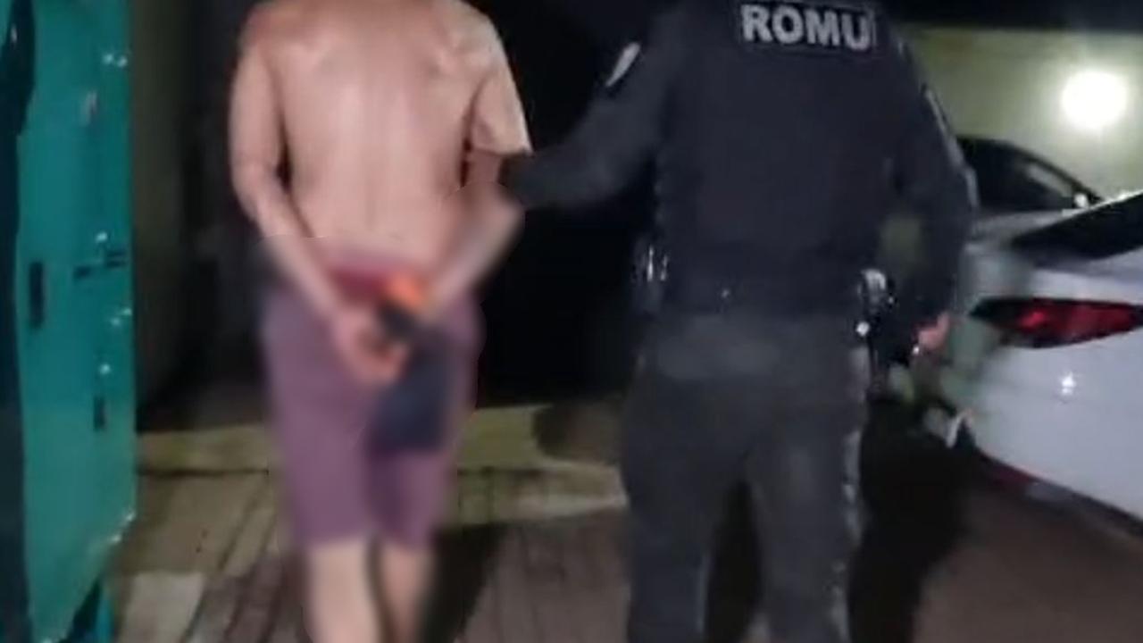 Homem tenta escapar pelo telhado, mas acaba preso pela Guarda Municipal em Cascavel