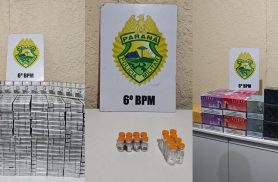 PM apreende cigarros, vapes e medicamento paraguaio em ônibus na Rodoviária de Medianeira