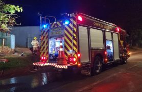 Incêndio atinge casa no Bairro Santa Cruz e mobiliza Corpo de Bombeiros
