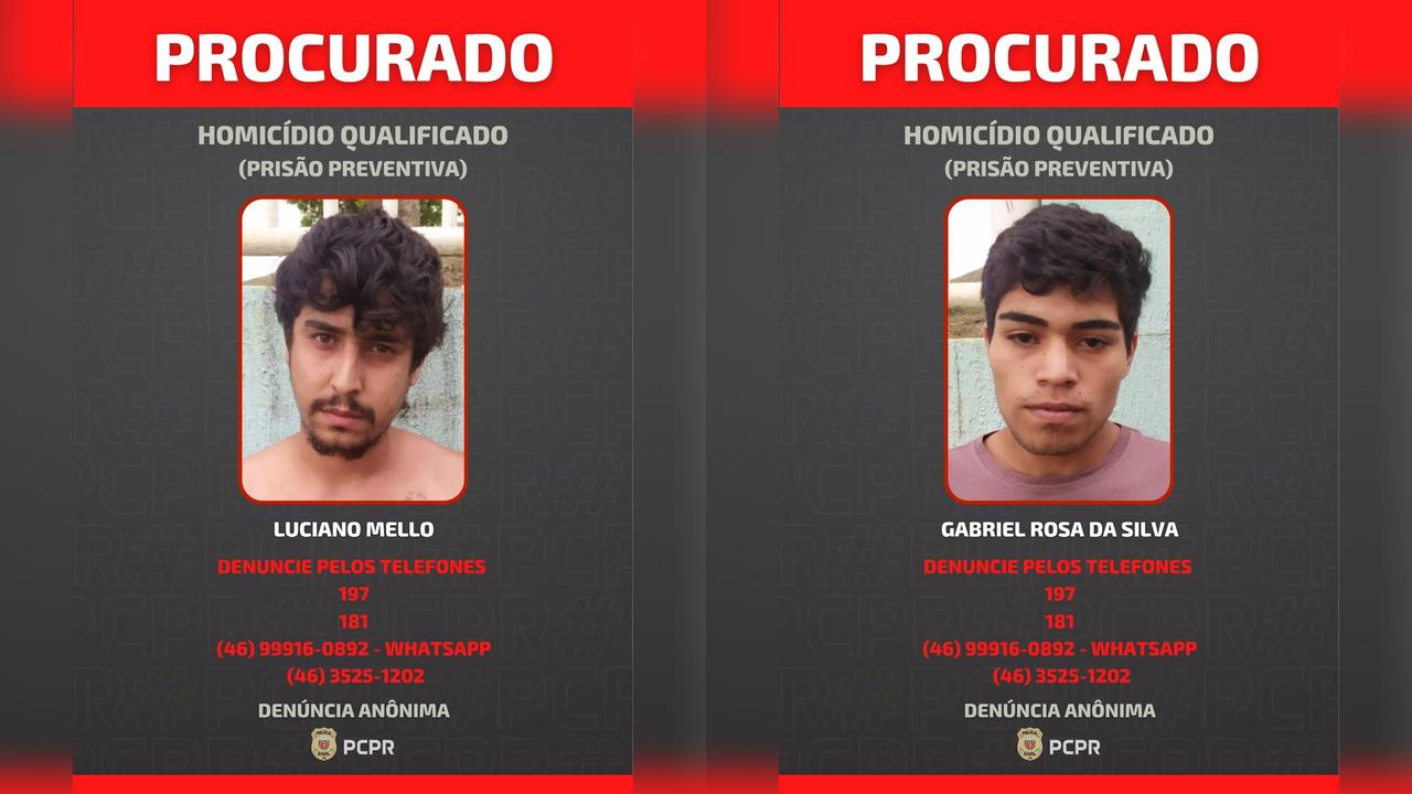 Imagem referente a Polícia divulga fotos de suspeitos foragidos por homicídio qualificado em Marmeleiro