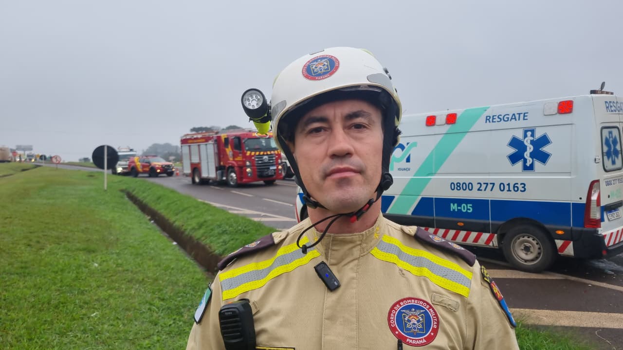 Tenente fala sobre acidente violento na BR-277, em Cascavel