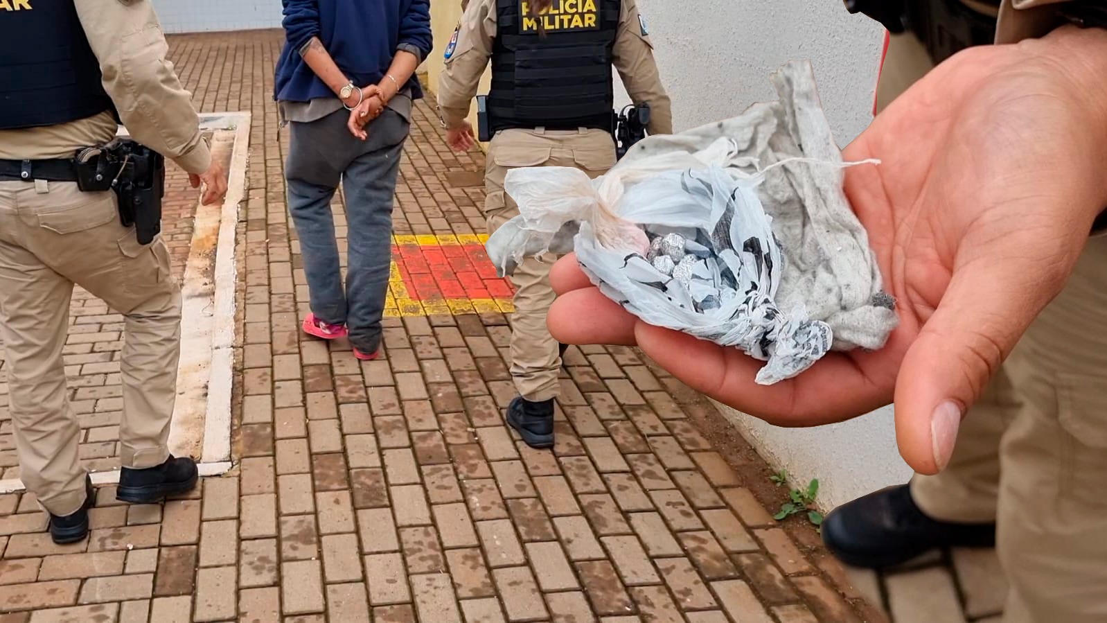 Mulher é presa com pedras de crack após denúncia de tráfico na Praça da Bíblia
