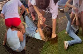Jovem é brutalmente agredida em frente ao Terminal Leste, em Cascavel