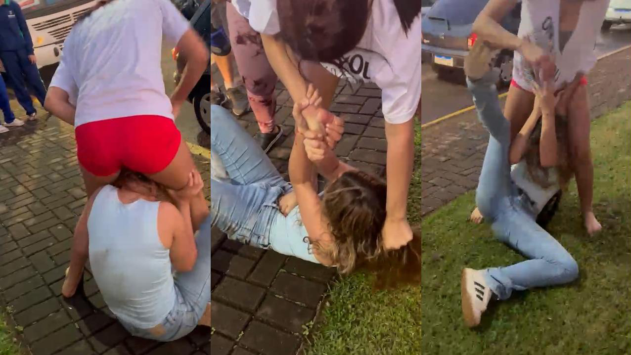 Jovem é brutalmente agredida em frente ao Terminal Leste, em Cascavel