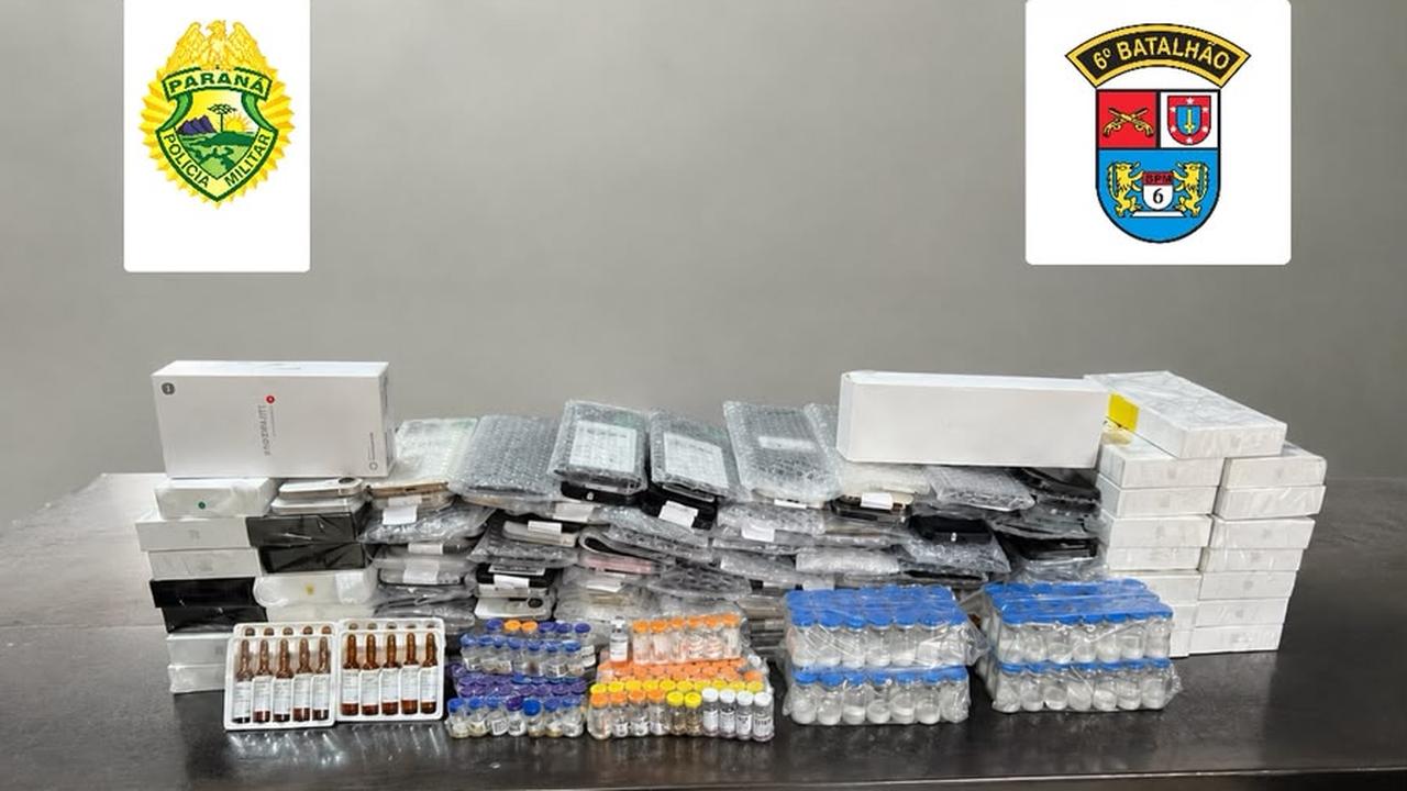 Poltronas de ônibus escondiam carga de eletrônicos e medicamentos Imagem referente a Poltronas de ônibus escondiam carga de eletrônicos e medicamentos