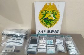 PM prende homem e apreende 36 porções de cocaína durante ação contra o tráfico em Palotina