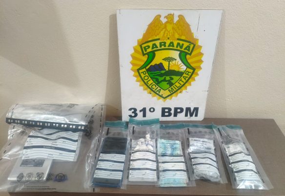 PM prende homem e apreende 36 porções de cocaína durante ação contra o tráfico em Palotina