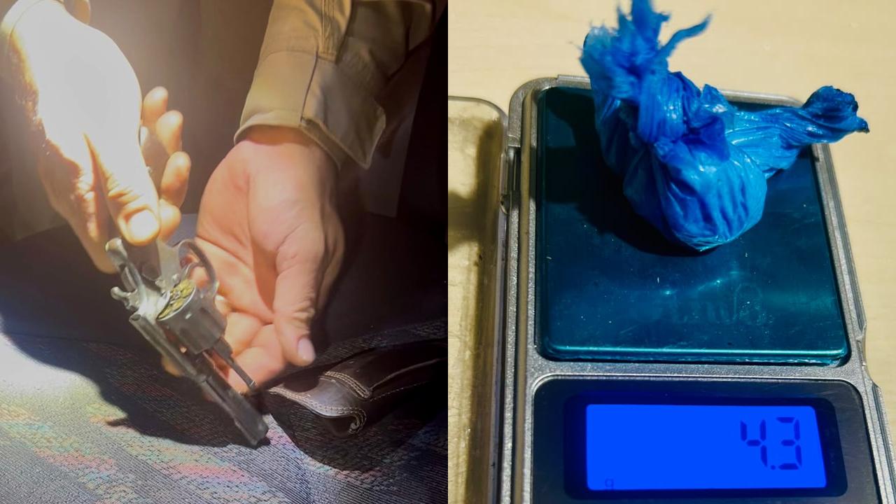 Homem é preso por tráfico de drogas e posse de arma após abordagem da ROTAM