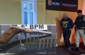 Disparo de arma mobiliza PM e homem acaba preso em flagrante em Cascavel