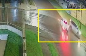 Câmera flagra forte colisão que deixou mãe e filha feridas no Bairro Canadá