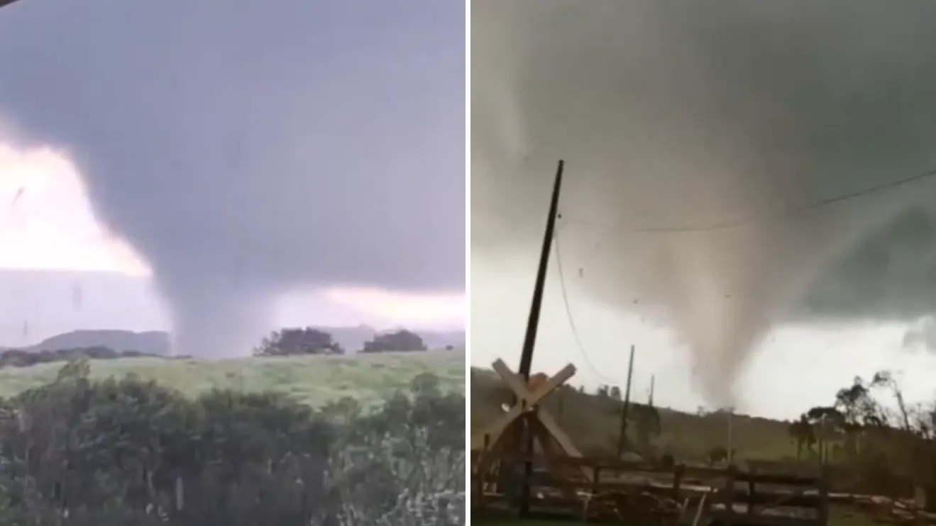 Tornado deixa rastro de destruição em Piraí do Sul e vídeos impressionam