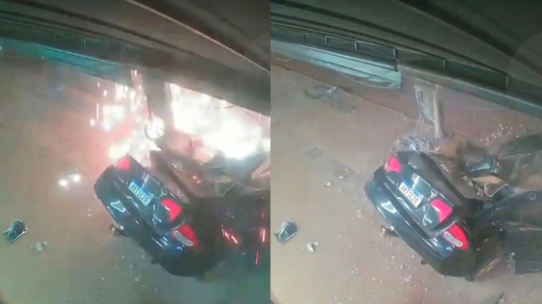 VÍDEO IMPRESSIONANTE: Civic perde o controle, bate violentamente contra poste e jovem morre