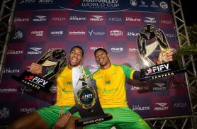 Dupla brasileira é campeã do Circuito Mundial de Futevôlei em Cascavel