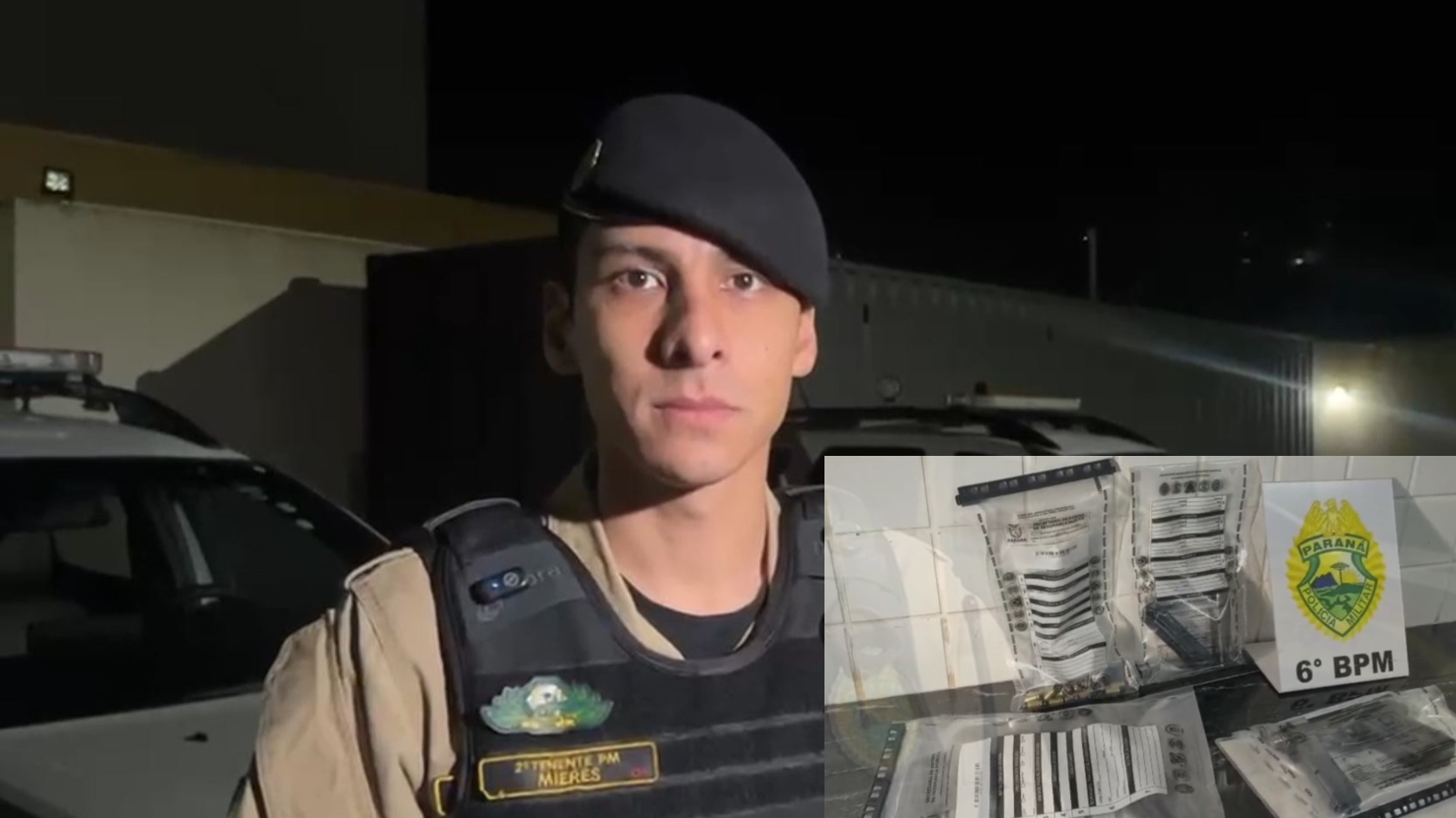 Denúncia leva PM até suspeito com pistola .380 na zona rural de Cascavel afirma Tenente