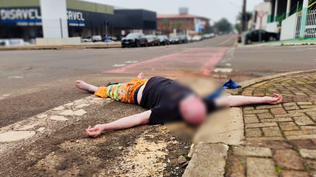 Homem é socorrido pelo Samu no Centro