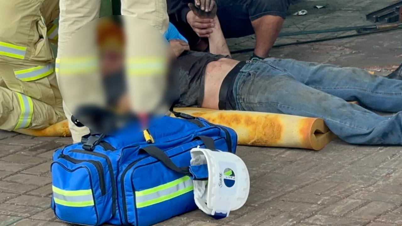 Trabalhador ferido é socorrido pelo Siate no Brasmadeira
