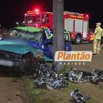 Imagem relativa a Colisão entre carro e moto mata casal no Contorno Sul de Maringá