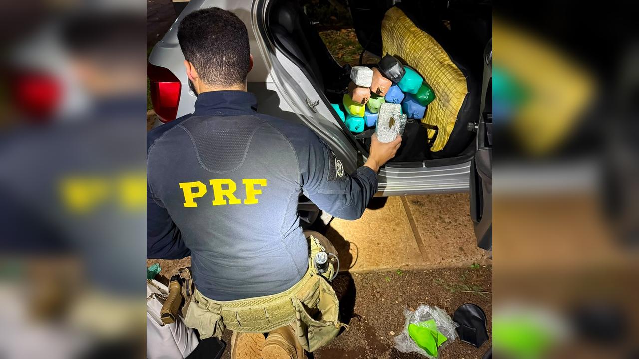PRF apreende 15 quilos de haxixe em Santa Terezinha de Itaipu durante fiscalização na BR-277