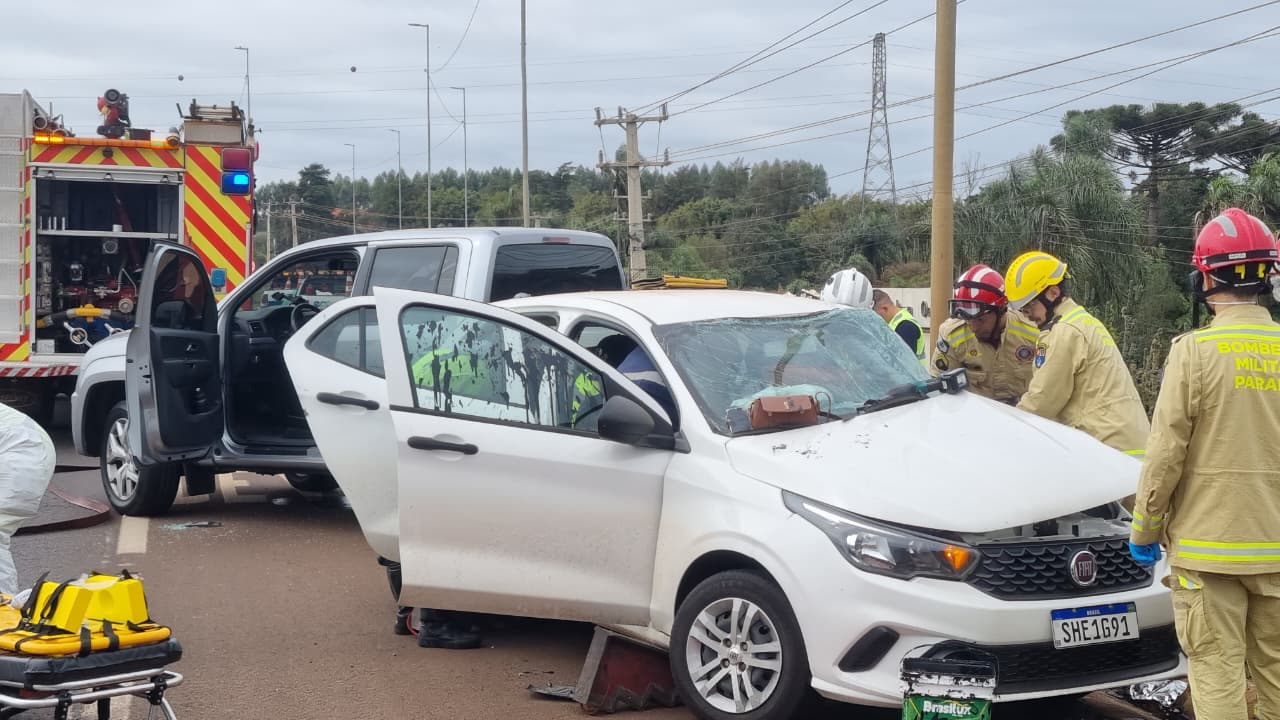 Grave acidente é registrado na rodovia BR-277, em Cascavel
