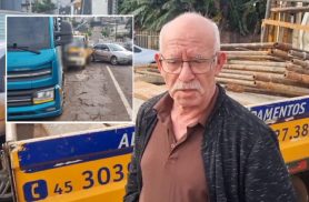 'Quando vi tava vindo tudo de volta': Motorista relata susto ao ser atingido por caminhões