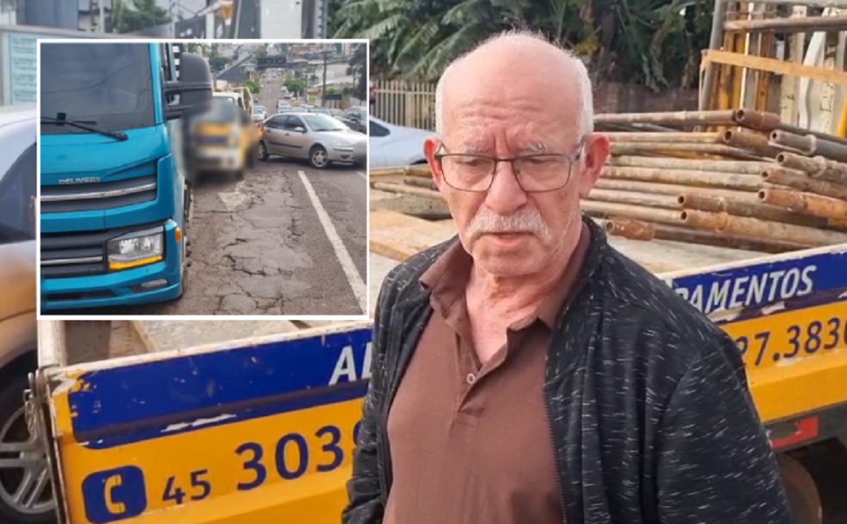 ‘Quando vi tava vindo tudo de volta’: Motorista relata susto ao ser atingido por caminhões