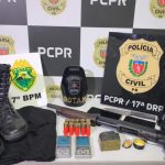 Homem é preso com espingarda calibre 12 e drogas durante ação da Polícia Civil em Cruzeiro do Oeste Imagem relativa a Homem é preso com espingarda calibre 12 e drogas durante ação da Polícia Civil em Cruzeiro do Oeste
