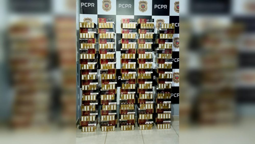 PCPR prende casal por contrabando de cigarros em Quedas do Iguaçu Imagem referente a PCPR prende casal por contrabando de cigarros em Quedas do Iguaçu
