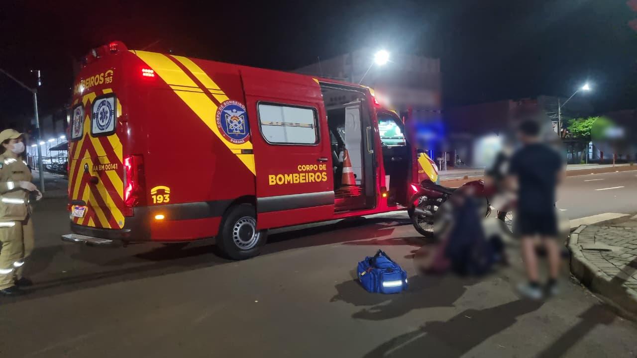 Acidente na Av. Carlos Gomes com a Rua Cuiabá é registrado no início da madrugada desta quinta-feira