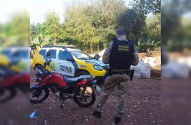 Moto furtada durante a madrugada é encontrada abandonada às margens de córrego em Cascavel