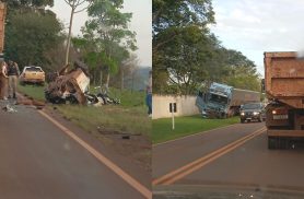 Mulher morre em grave acidente entre Corbélia e Braganey