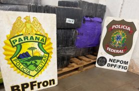 BPFRON e Polícia Federal apreendem 143 kg de maconha durante patrulhamento fluvial em Foz do Iguaçu