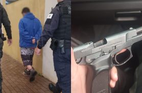 Homem é preso após ser flagrado com pistola 9 mm no Sanga Funda