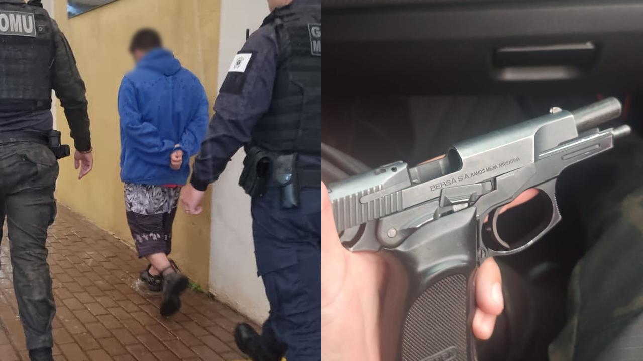 Homem é preso após ser flagrado com pistola 9 mm no Sanga Funda