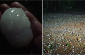 Granizo do tamanho de ovo de galinha atinge localidades do interior de Reserva